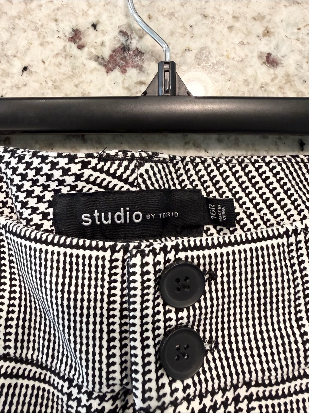 torrid Black & White Glen Plaid Flare Pants - Picture 7 of 11